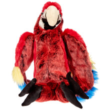 Folkmanis Scarlet Macaw Hand Puppet Red Blue Yellow Black 1 EA