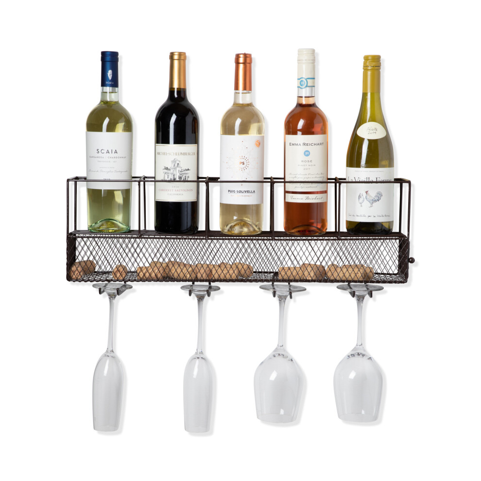 Wall Mounted Wire Wine Shelf and Cork Cage by True-image-OPC-PGBDZJ2-NEW