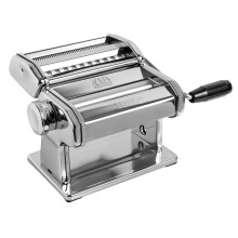 MARCATO Made in Italy Atlas 150 Classic Ręczna maszyna do robienia makaronu Stal chromowana. Robi lasagne fettuccine i tagliolini.