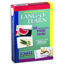 Stages Learning Materials Lang-O-Learn ESL Food Vocabulary Photo Cards Flashcards for English  Spanish  French  German  Italian  Chinese  Korean +More