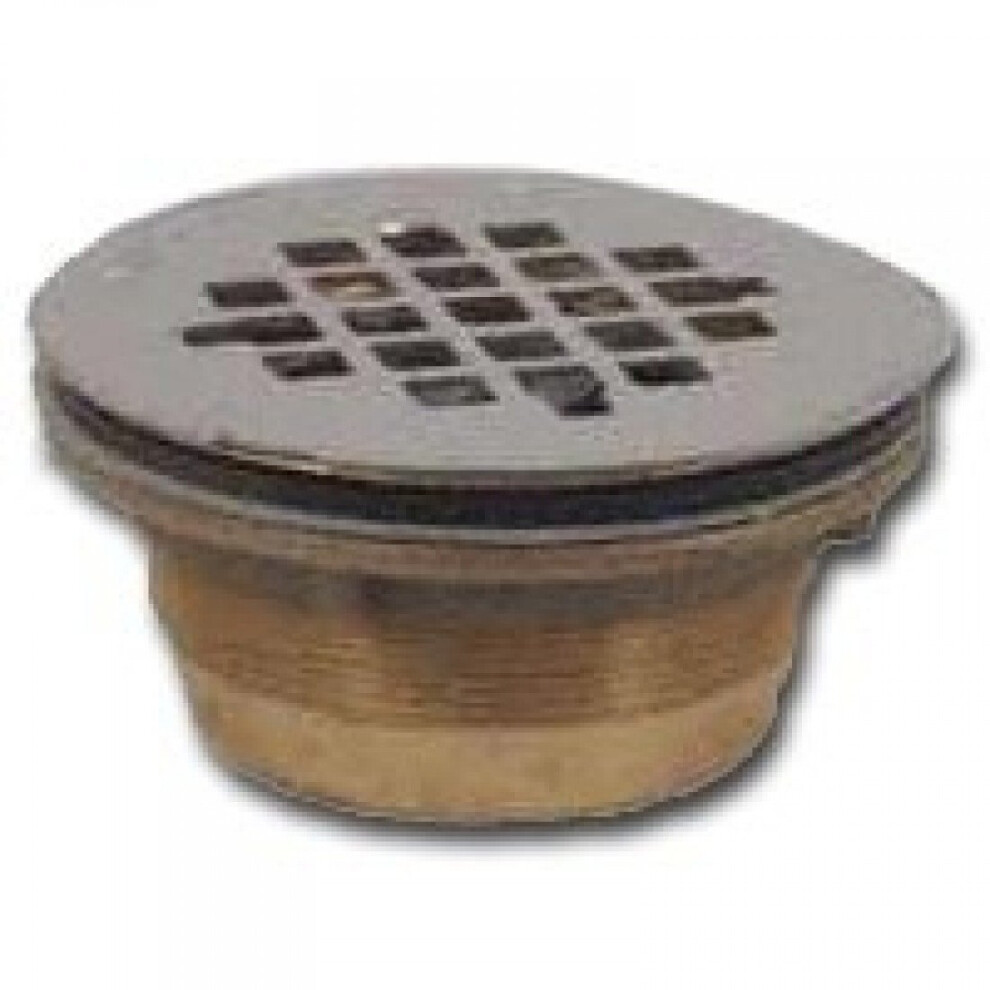 Oatey 2 In. 140 Nc Brass No-Calk Shower Drain With Stainless Steel Strainer 038753421056