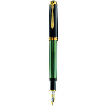 Pelikan M400 Füllfederhalter, Schwarz/Grün, Medium (994863), 1 Stück (1 Stück)