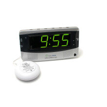 Sonic Alert 0 Sonic Bomb Extra Doppelwecker mit gro  em Display    SBD375SS Silber