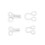 Dritz Haken und   sen, Gr    e 1 und 2, wei  , 20 St  ck 3