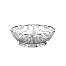 Alessi - Draht-Obstkorb aus 18/10 Edelstahl, poliert, 24 cm, Silber