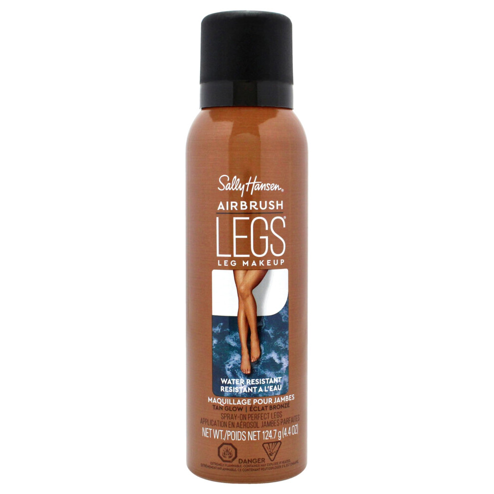 Sally Hansen Airbrush Legs  Leg Spray-On Makeup  Tan Glow  Easy Application  Flawless Looking Legs  Water Resistant  Transfer Proof