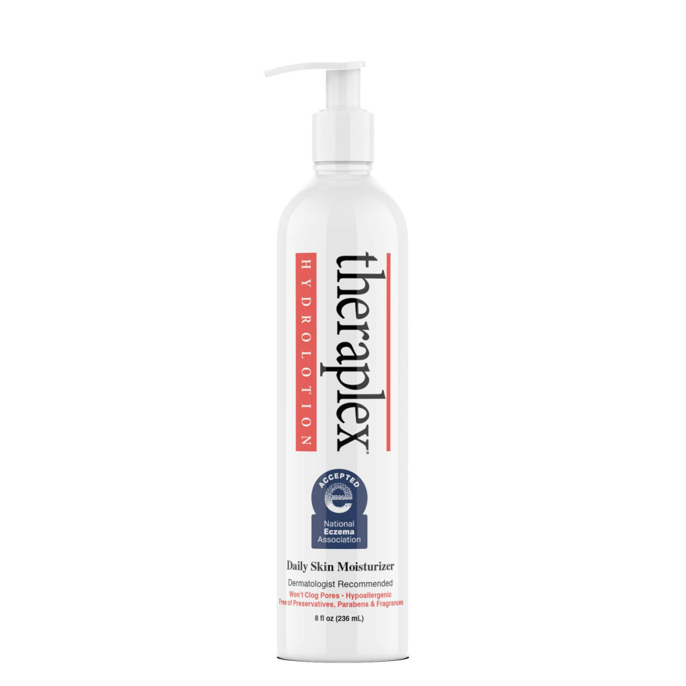 Theraplex Hydro Lotion (8 Oz) - No Parabens Or Preservatives Noncomedogenic And Hypoallergenic Fragrance-Free Dermatologist Recommended - National