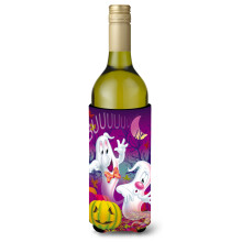 """"Caroline's Treasures Buuu Ghosts Halloween borosveg Koozie Hugger 750 ml-es tbbsznu""""