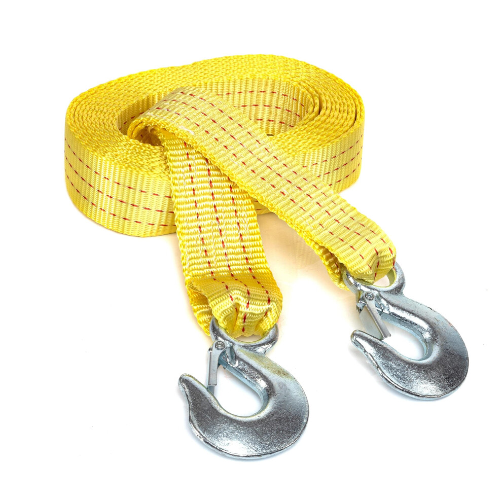 Neiko 51005A Heavy-Duty Tow Strap With Hooks 2 Inches By 20 Feet Woven Polyester Webbing And 10 000-Pound Capacity Hd Truck Recovery Strap And Atv 766111839440