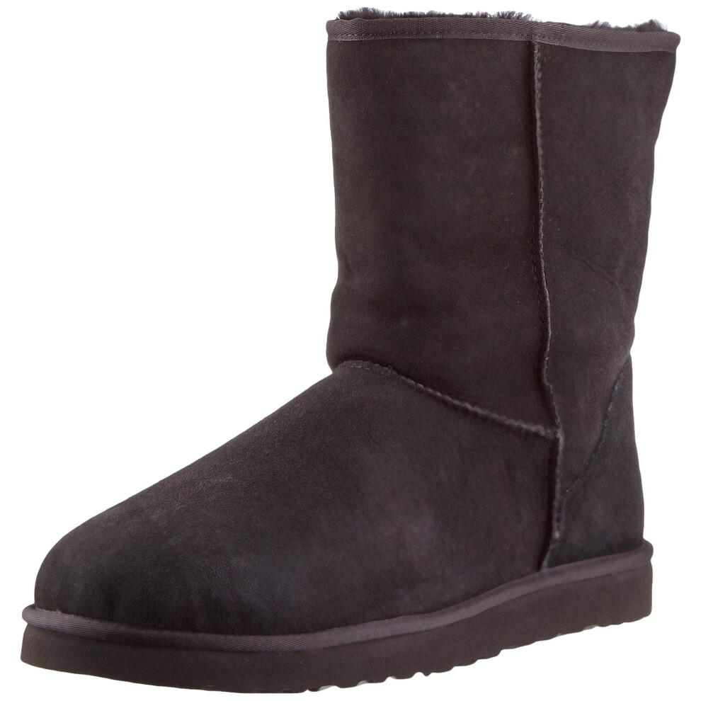 UGG Men's Classic Short Sheepskin Boots  Black  12 DM US