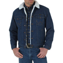 Wrangler Men's Style Cowboy Cut Western Lined Jacket Denim/Sherpa X-Large
