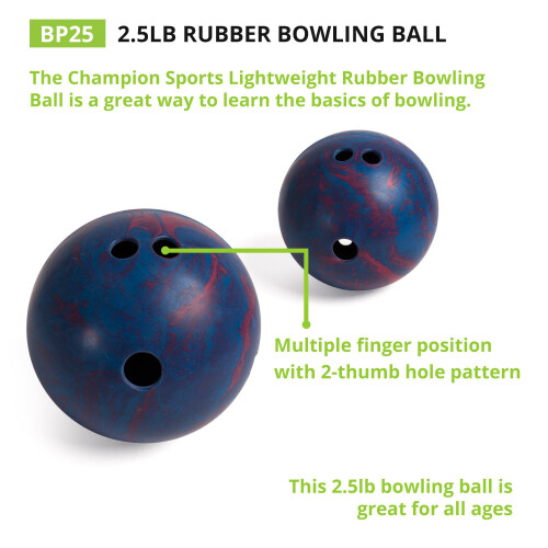Champion Sports Champion Sports Rubberen Bowlingbal - 2,5 Lb 2