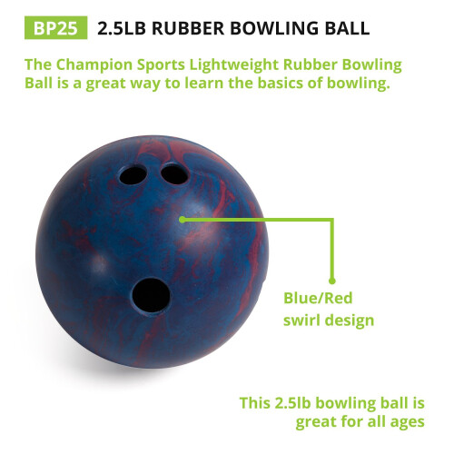 Champion Sports Champion Sports Rubberen Bowlingbal - 2,5 Lb 1
