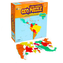 GeoToys GeoPuzzle Puzzle a forma di America Latina 50 pezzi Puzzle geografico Gioco di geografia e puzzle di mappe Puzzle per bambini dai 6 ai 9