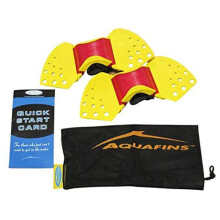 TheraBand Aquafins Aquatic Exercise Kit for Water Resistance Training for Upper/Lower Body  Pool Physical Therapy  Water Aerobics Equipment  2 Fins  M