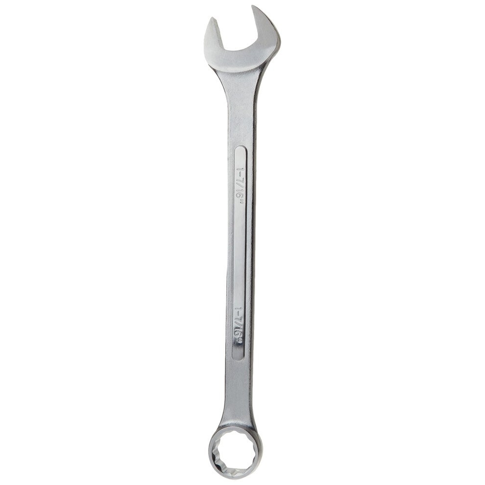 Performance Tool W377b 12-Point Combo Wrench With Satin Chrome Finish 1-7/16-Inch Jumbo Wrench 039564103902