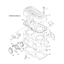 Pea OEM genuna da cabea da gaxeta do Snowmobile Polaris 3085585 Qtde 1