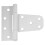 3-1/2"""" White Gate Hinge National Hardware N342-568 Lighter-Duty Gate Tee Hinge Aluminium 1