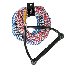 Airhead Water Ski Rope  4 Section for Water Skis  Wakeboards and Kneeboards Black