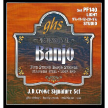 GHS Strings PF140 J.D. Crowe Signature Series (Studio) 5-saitige Edelstahl-Banjo-Saiten (.009 1/2-.020)