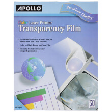 Pellicola trasparente Apollo Laser OHP 8 1/2 x 11, confezione da 50