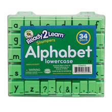 READY 2 LEARN Alfabetstempler - Sm? bogstaver - Sm? - S?t med 34 - Bogstavstempler til b?rn