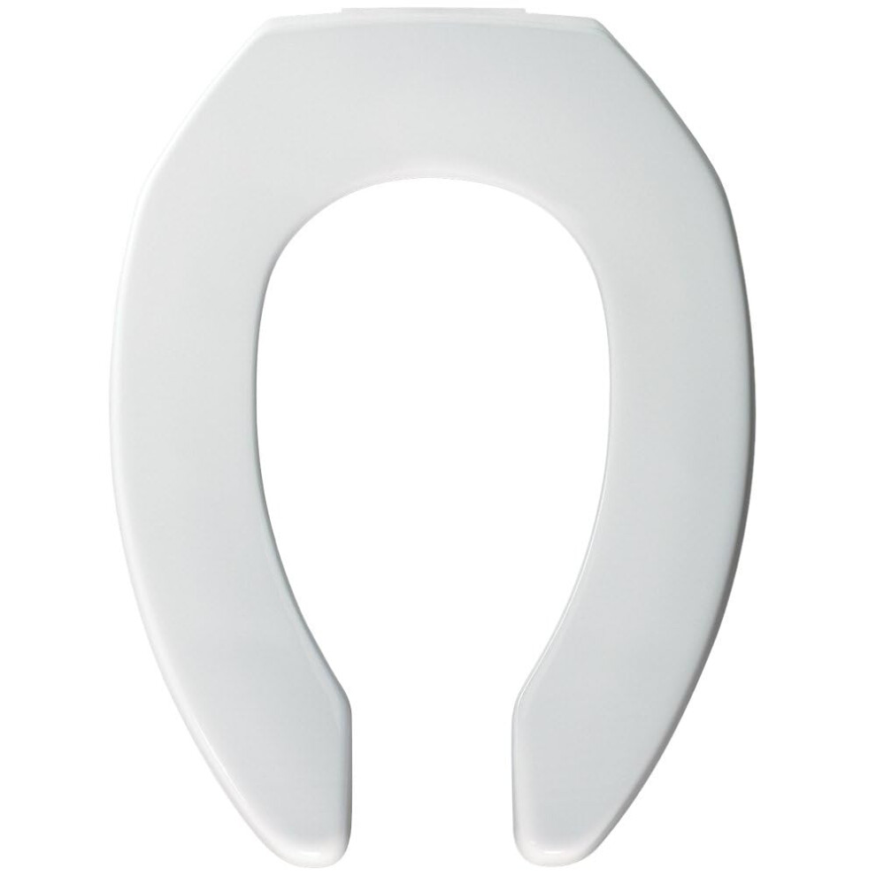 BEMIS 3L2155T 000 Medic-Aid 3 Lift Raised Open Front Plastic Toilet Seat  ELONGATED  Long Lasting Solid Plastic  White
