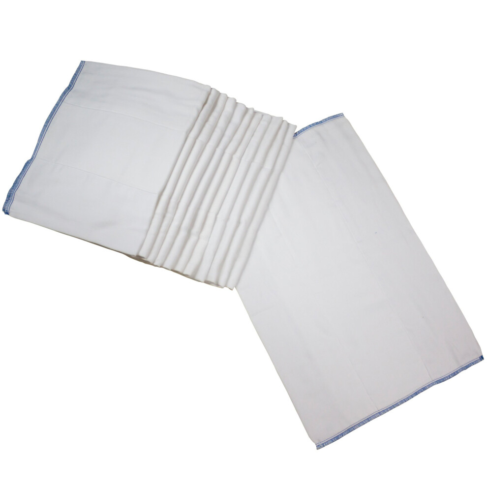 OsoCozy - Prefold Cloth Diapers 1 Dz - Soft  Absorbent Durable Diaper Service Quality Prefolds. 100% Cotton - 14.5x22  Fits 15-30 Lbs. - Premium 4x8x4-image-OPC-PFM2NXD-NEW