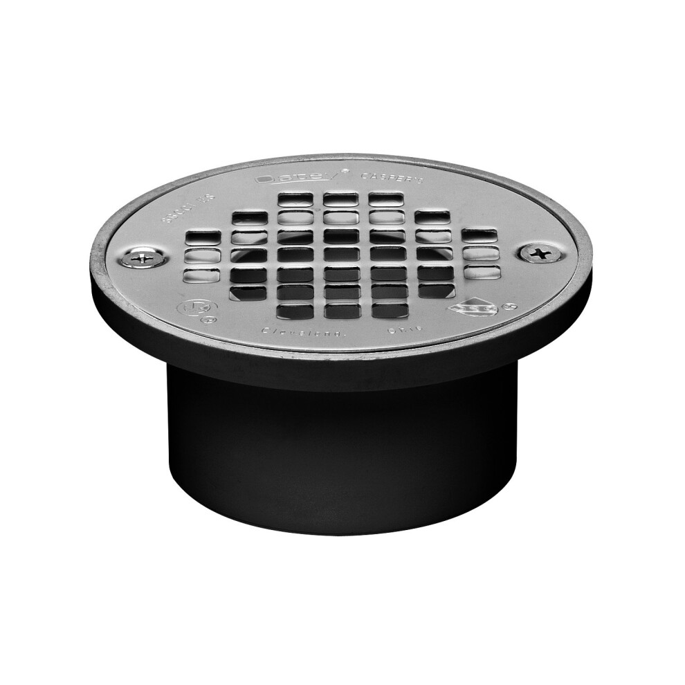 Oatey 2 In. Or 3 In. Abs General Purpose Drain With 4 In. Stainless Steel Screw-Tite Strainer 038753435787
