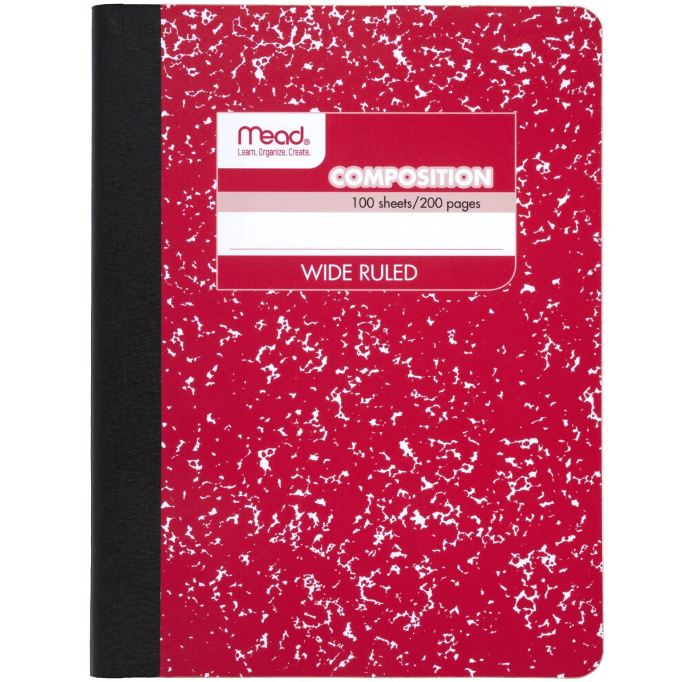 Mead Composition Notebook  Comp Book  Wide Ruled Paper  100 Sheets  9-3/4 x 7-1/2  Fashion  Square Deal  Assorted Colors  Color Selected May Vary  1 C-image-OPC-PFM5BY2-NEW