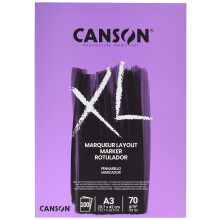 CANSON XL Marker 70gsm A3-papier Zeer gladde pad gelijmd korte zijde 100 extra witte vellen Ideaal voor professionele kunstenaars en illustratoren