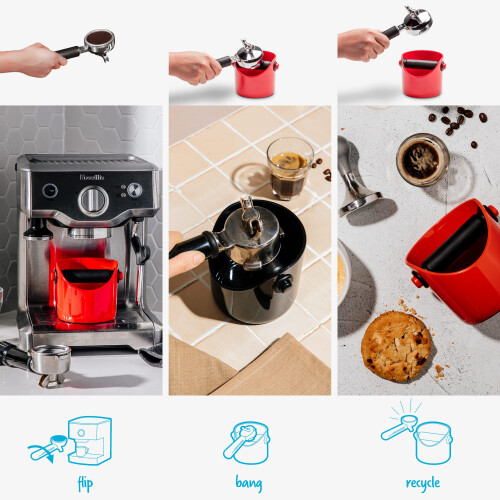 Dreamfarm Grindenstin Sturdy Compact Modern Saving Space Espresso Coffee Grind Knock Box - Ro?u 1