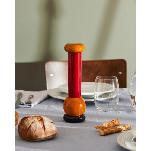 Alessi Alessi | Molinillo de pimienta de madera de dise   o rojo 2