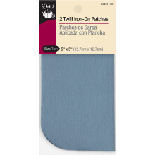 Dritz 55240-15D Patches, Ferro, Twill, Azul Claro, 5 x 5 cm (2 Unidades)