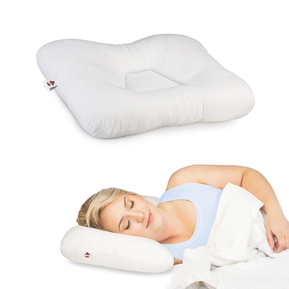 Core Products Tri-Core Cervical Support Pillow for Neck  Shoulder  and Back Pain Relief ; Ergonomic Orthopedic Contour - for Back and Side Sleepers ;