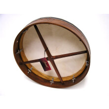 ROOSEBECK STIMMBARE SHEESHAM-BODHRAN MIT QUERSTAB, WEICHEM NATURFELL, 45,7 X 8,9 CM