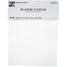 Darice Geperforeerd Plastic #14 Mesh Plastic Canvas Wit - 8,25 x 11 - 2 Stuks
