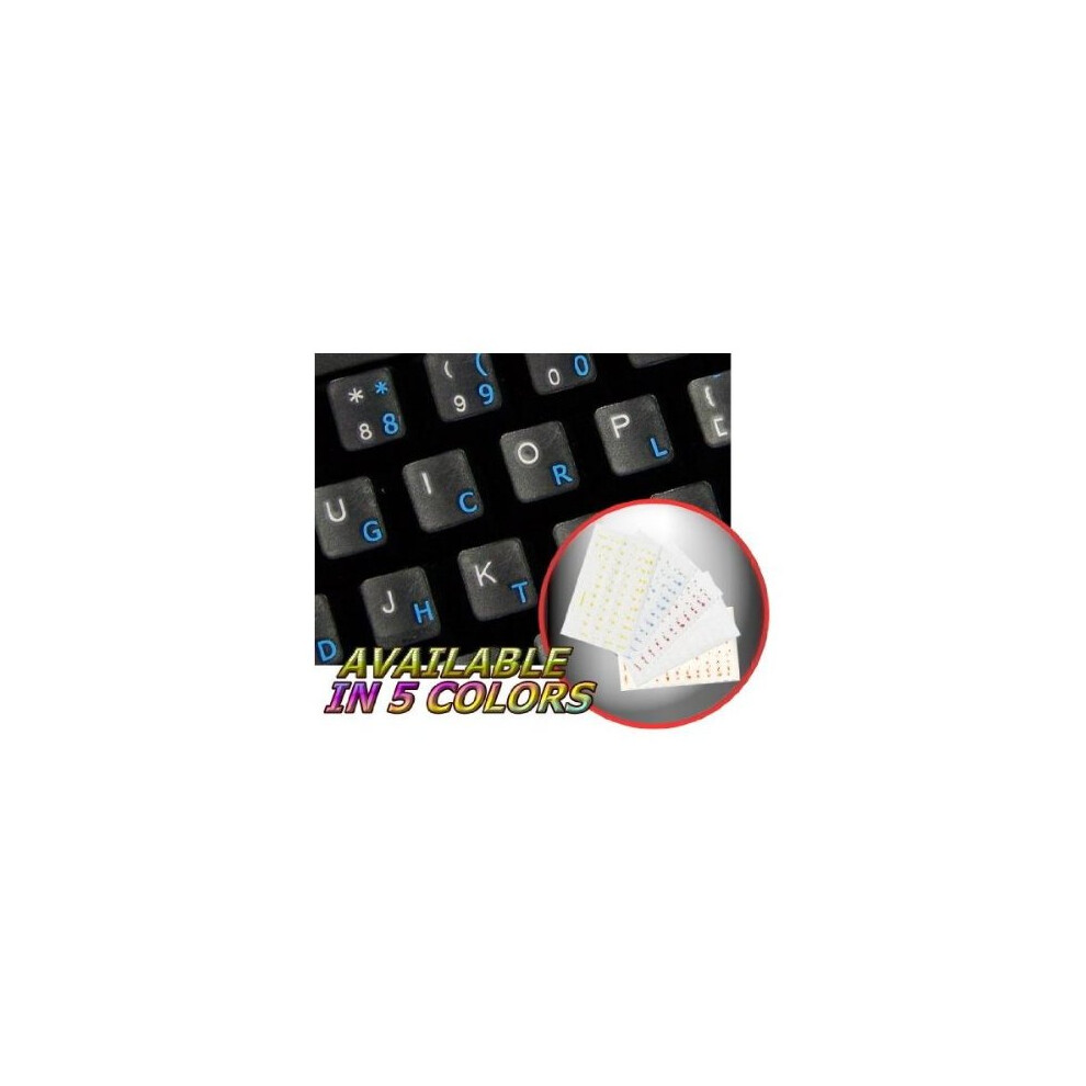 Dvorak Simplified Keyboard Stickers With Lettering On Transparent Background Blue 785525254878
