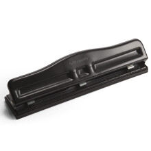 OIC Adjustable 3-Hole Punch Black