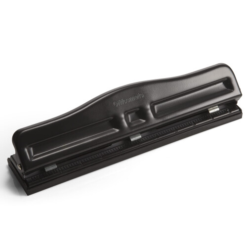 OIC Adjustable 3-Hole Punch  Black