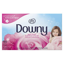 Downy Fabric Softener Dryer Sheets, April Fresh Scent, 120 Count, Pack of 3