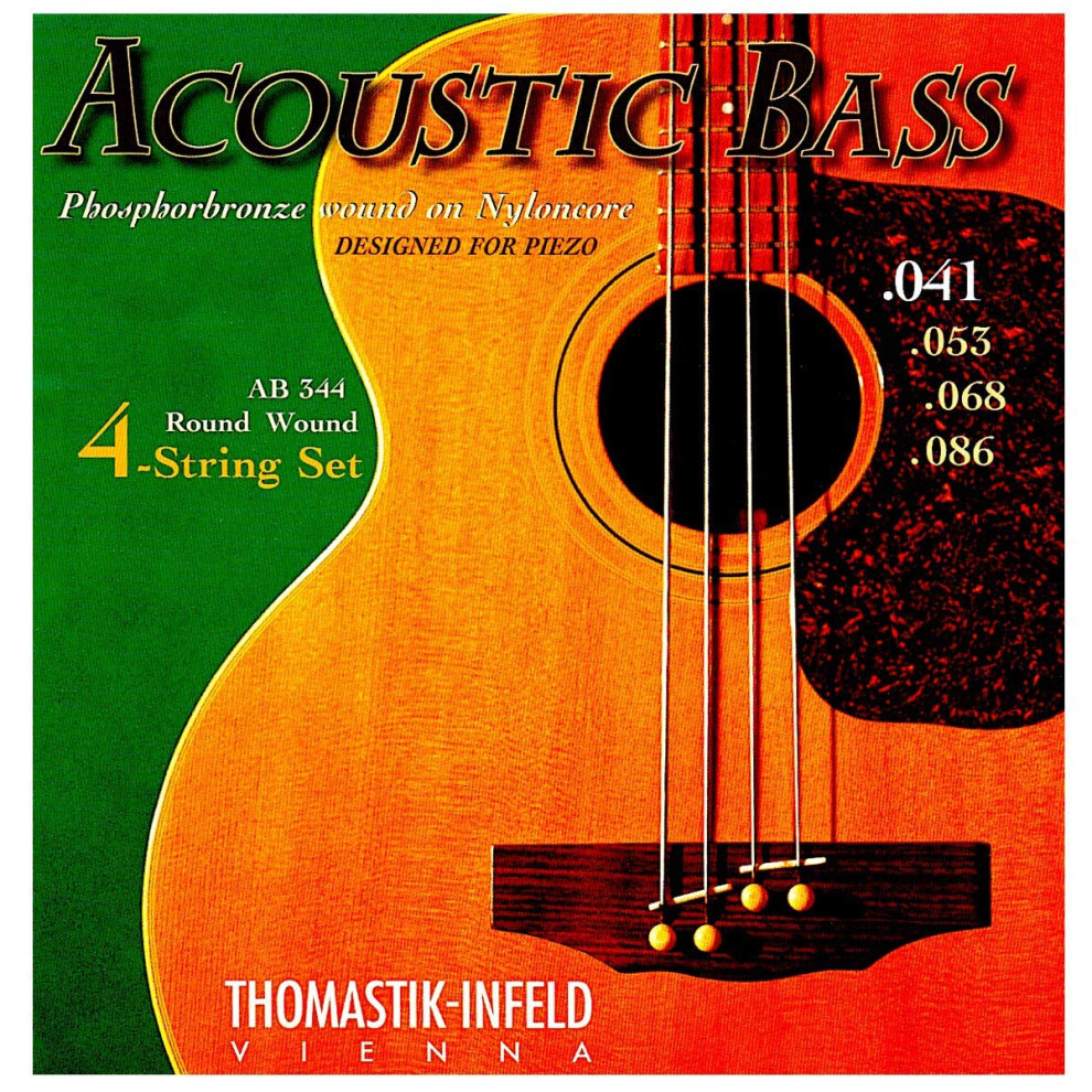 Thomastik Corde Per Basso Acustico Phosphor Bronze Con Nucleo In Nylon Set AB344 4 Corde (Sol, Re, La, Mi)-image
