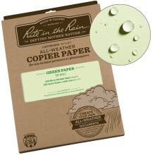 Carta per fotocopie Rite In The Rain resistente alle intemperie 85 x 11 20 verde Confezione da 200 fogli n. 9511