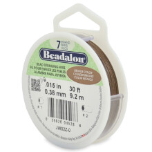 Srma de srma din o?el inoxidabil cu 7 fire Beadalon.015 in / 0,38 mm Bronz 30 ft / 9,2 m