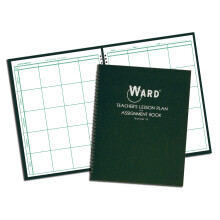 Ward 18 Lesson Plan Book Wirebound 8 Class Periods/Day 11 x 8-1/2 100 Pages Green HUB18