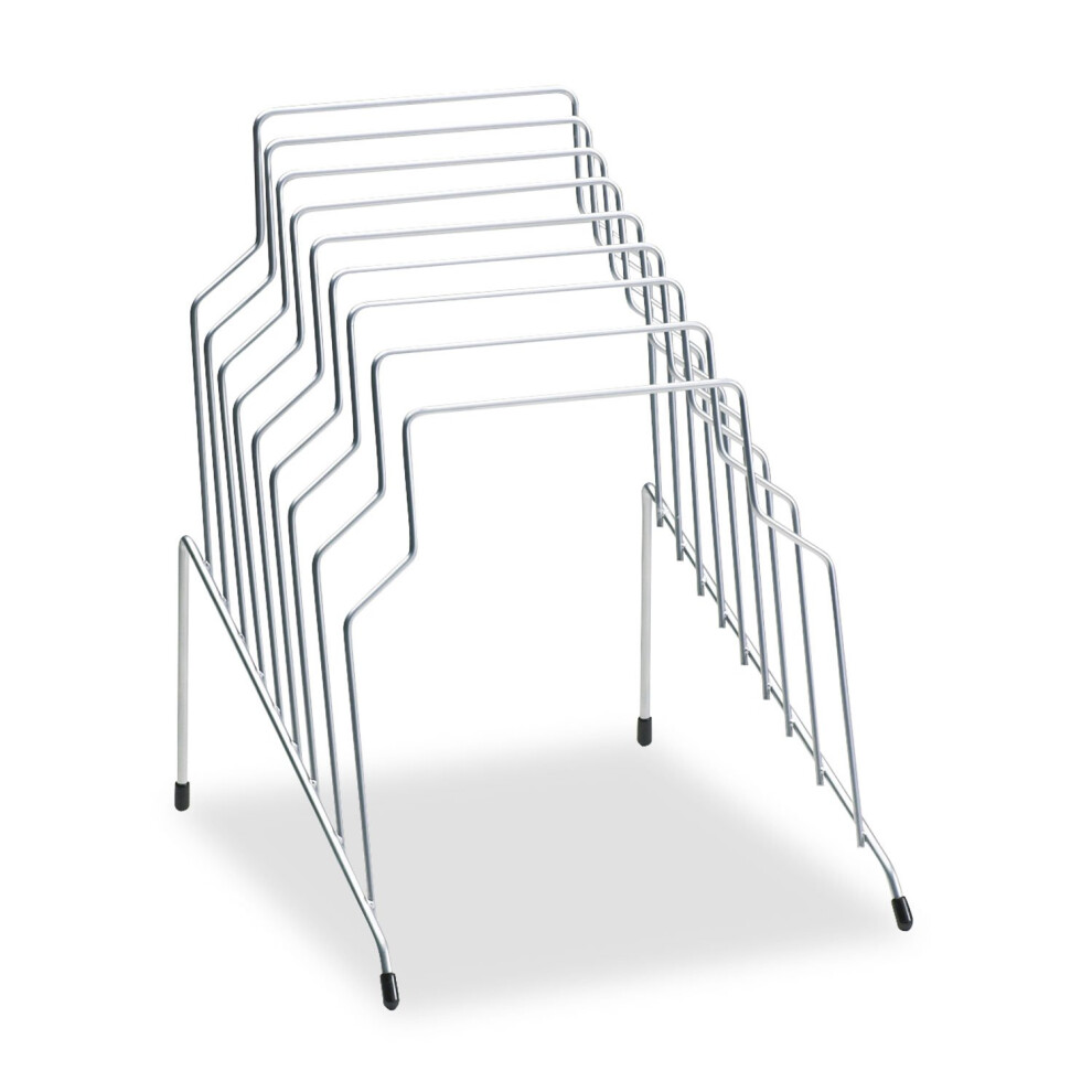Fellowes Step File  8 Sections  10.12 x12.12 x 11.87 Inches  Wire  Silver 72604
