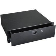 Penn Elcom 3233LK 3 cassetti rack in acciaio 3U con chiusura a scatto e serratura a chiave, profondit    15,25 pollici