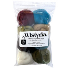 Wistyria Editions 0,25 ounce Wool Roving 12-tums chic 8-pack