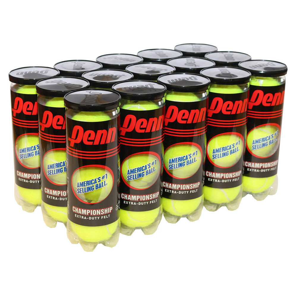 Penn Championship - Extra Duty Felt Pressurized Tennis Balls - 15 Cans 45 Balls