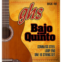 GHS Strings GHS Edelstahl-Bajo-Quinto-Saiten mit Schlaufenende (BSX-10)